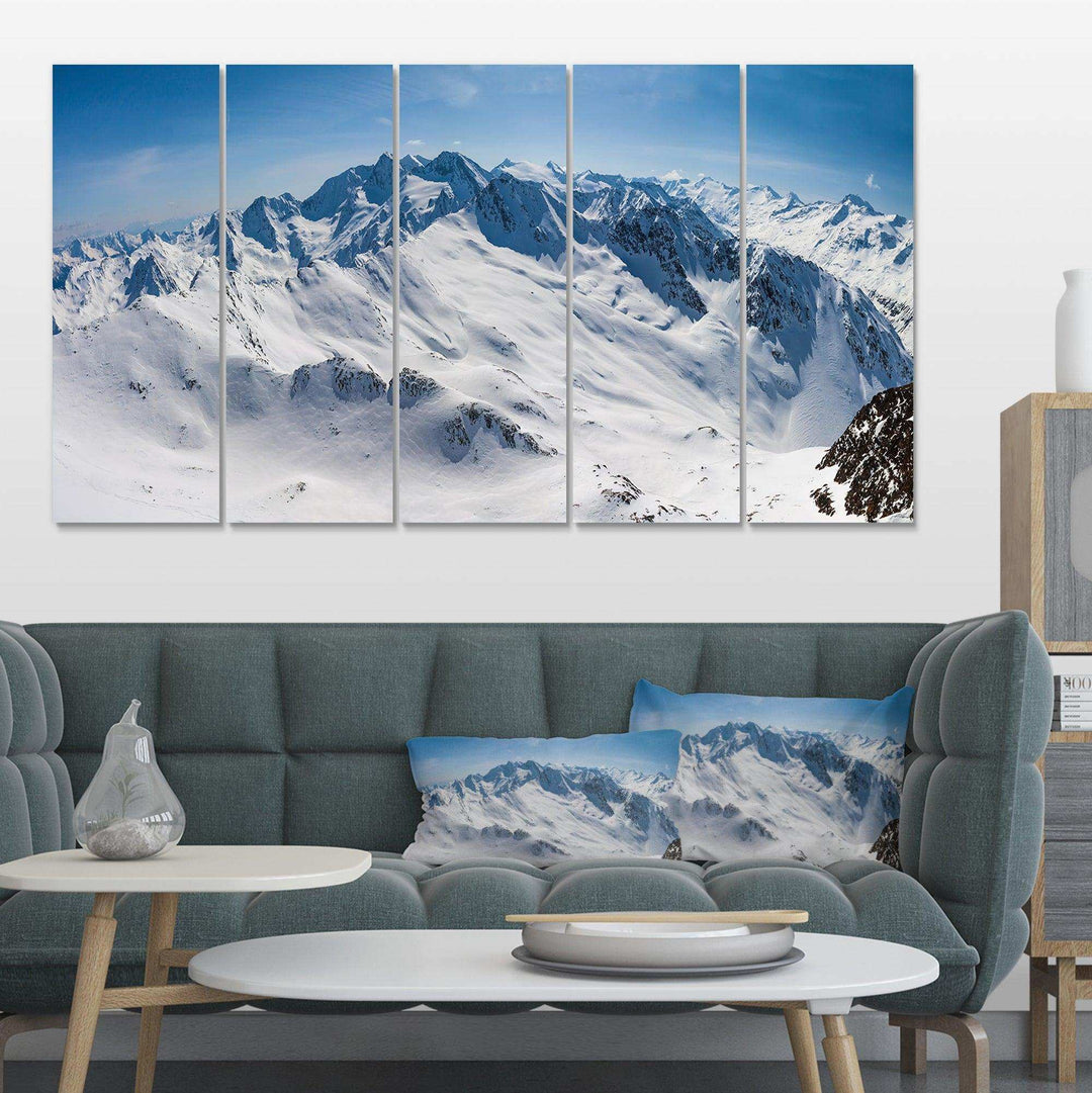 Snowy Mountains Panoramic View Multi-Panels