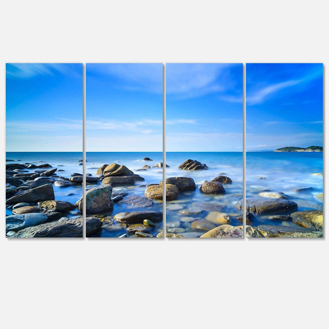 Baratti Bay Rocks in Waters at Sunset Multi-Panels