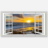 Open Window to Bright Yellow Sunset Multi-Panels
