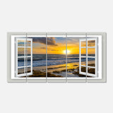 Open Window to Bright Yellow Sunset Multi-Panels