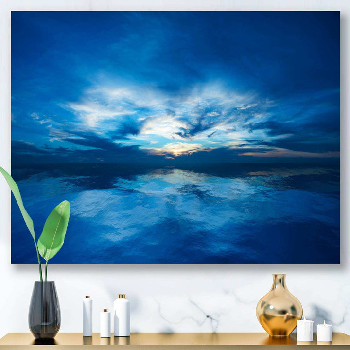 Blue Waters and Blue Sky Sunset