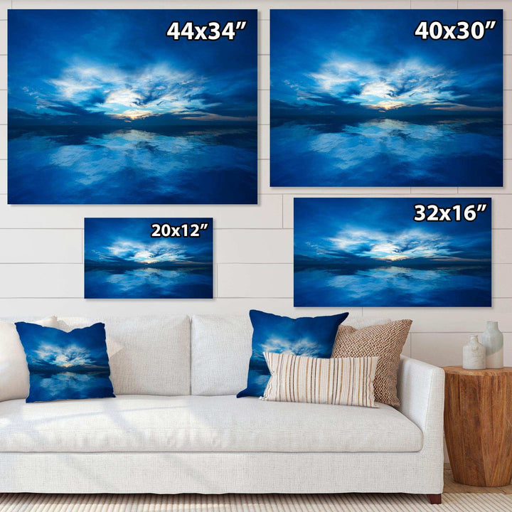 Blue Waters and Blue Sky Sunset