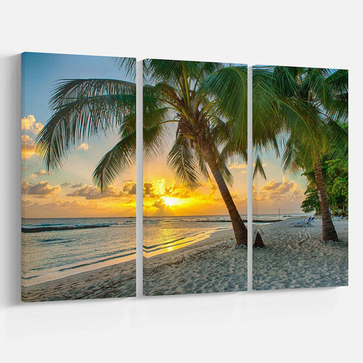 Beach in Caribbean Island of Barbados Multi-Panels