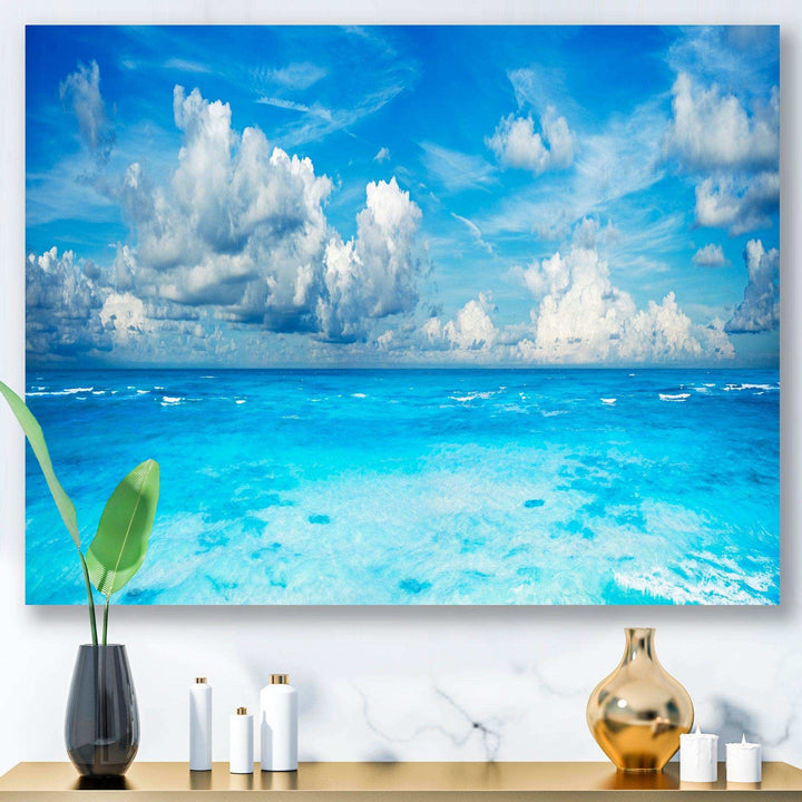Bright Blue Waters and Sky Panorama