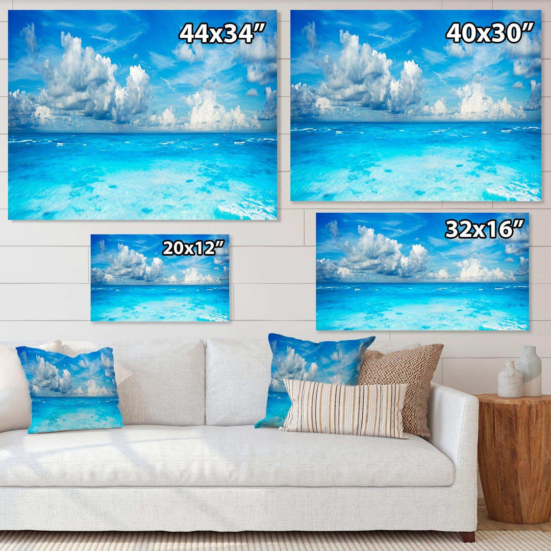 Bright Blue Waters and Sky Panorama
