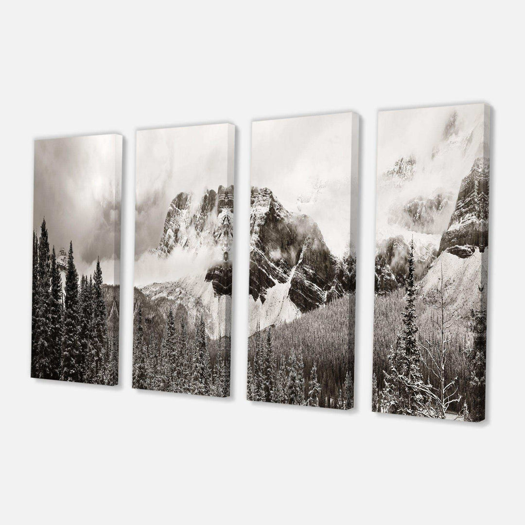 Snow Capped Hills and Bow Lake Multi-Panels