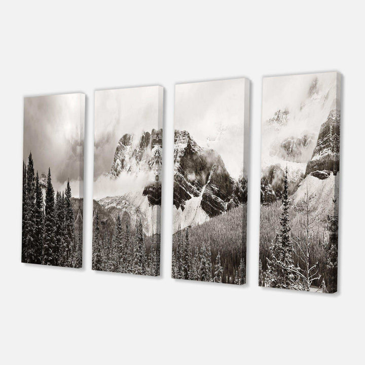 Snow Capped Hills and Bow Lake Multi-Panels