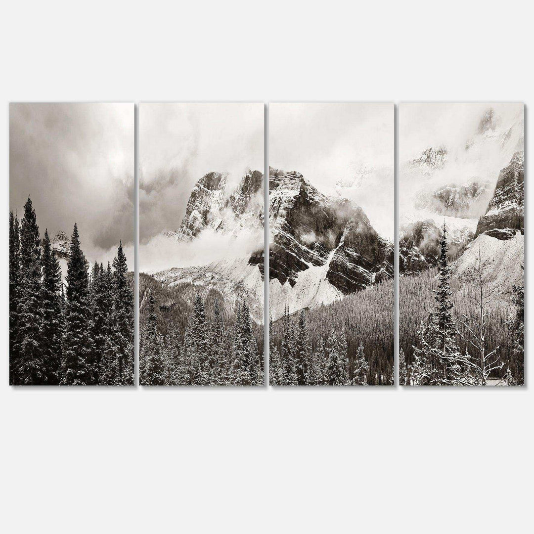 Snow Capped Hills and Bow Lake Multi-Panels