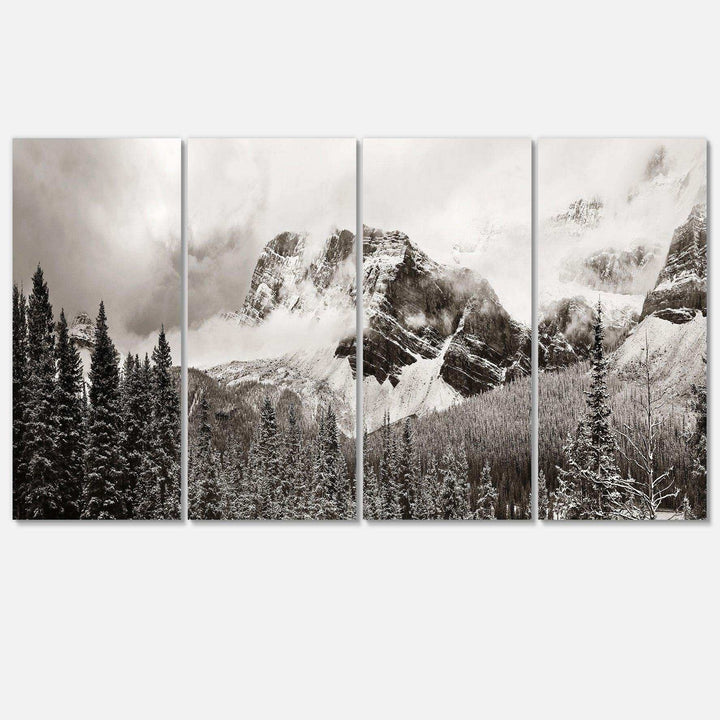 Snow Capped Hills and Bow Lake Multi-Panels