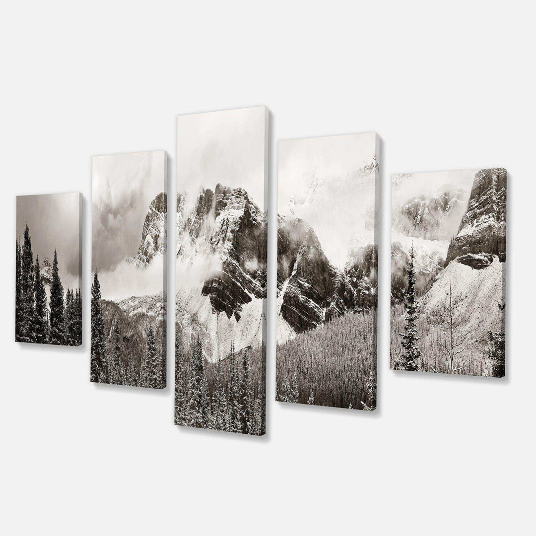 Snow Capped Hills and Bow Lake Multi-Panels