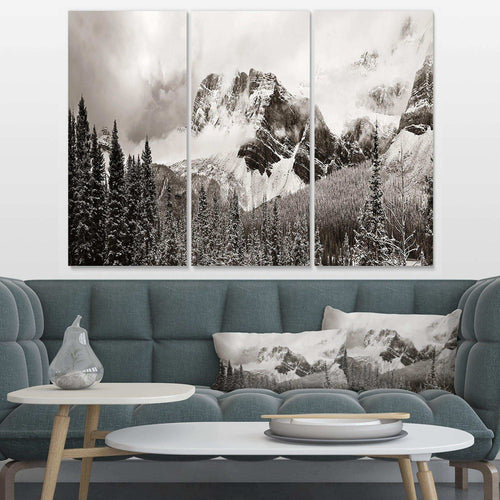 Snow Capped Hills and Bow Lake Multi-Panels