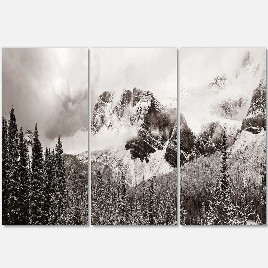 Snow Capped Hills and Bow Lake Multi-Panels