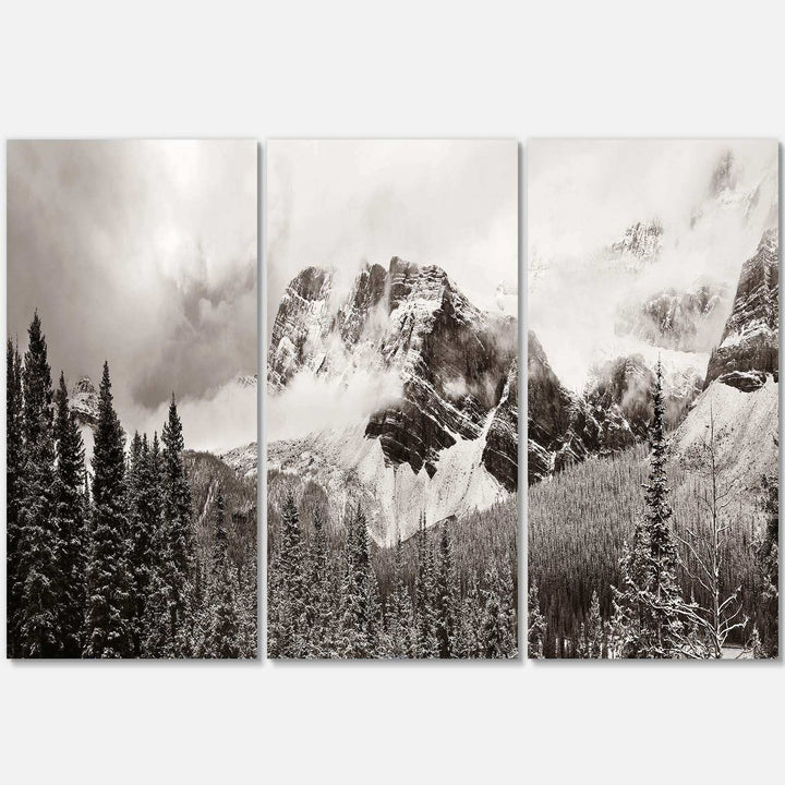 Snow Capped Hills and Bow Lake Multi-Panels