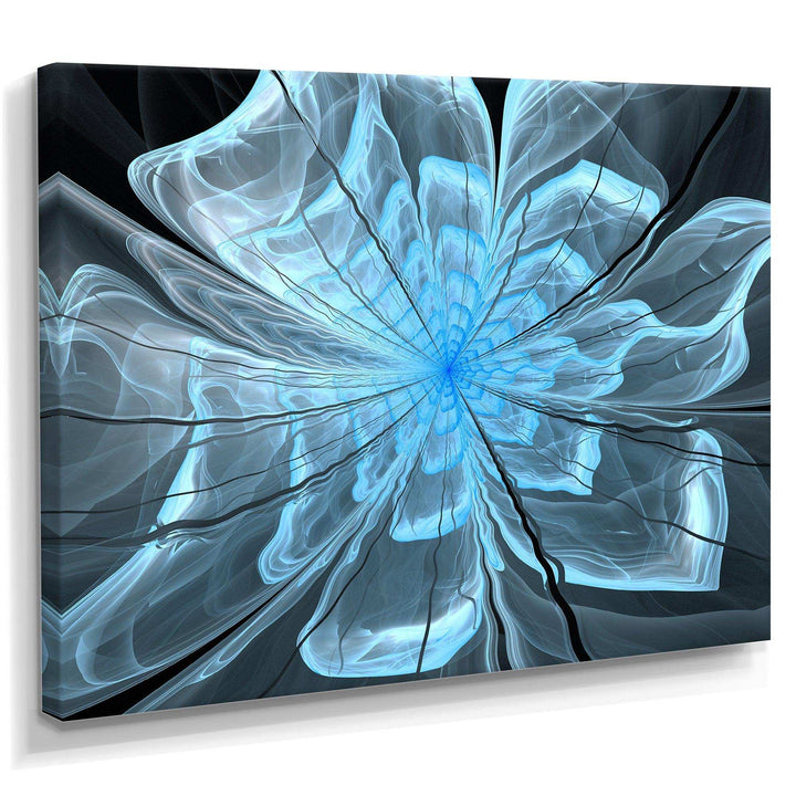 Light Blue Flower with Large Petals - Modern Canvas Wall Art