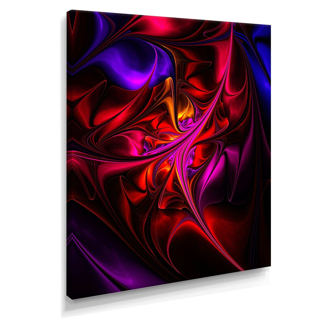Multi Colored Magenta Stained Glass - Modern Canvas Wall Art