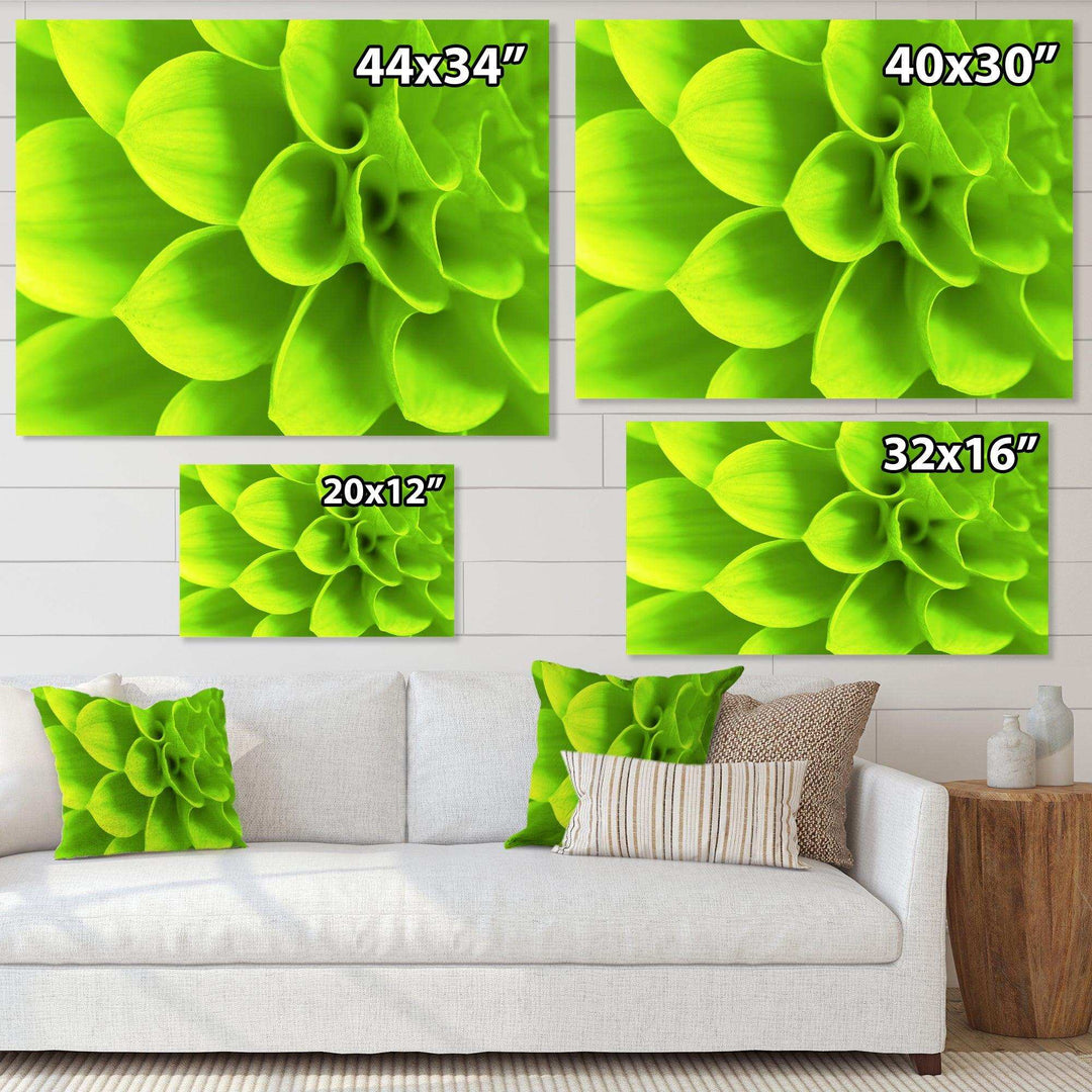 Bright Green Flower Petals