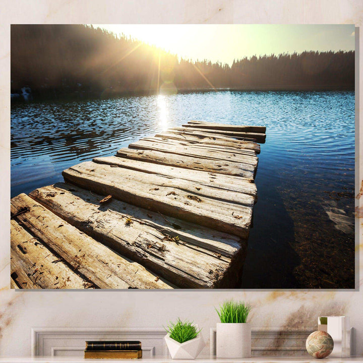 Large Wooden Pier into the Lake