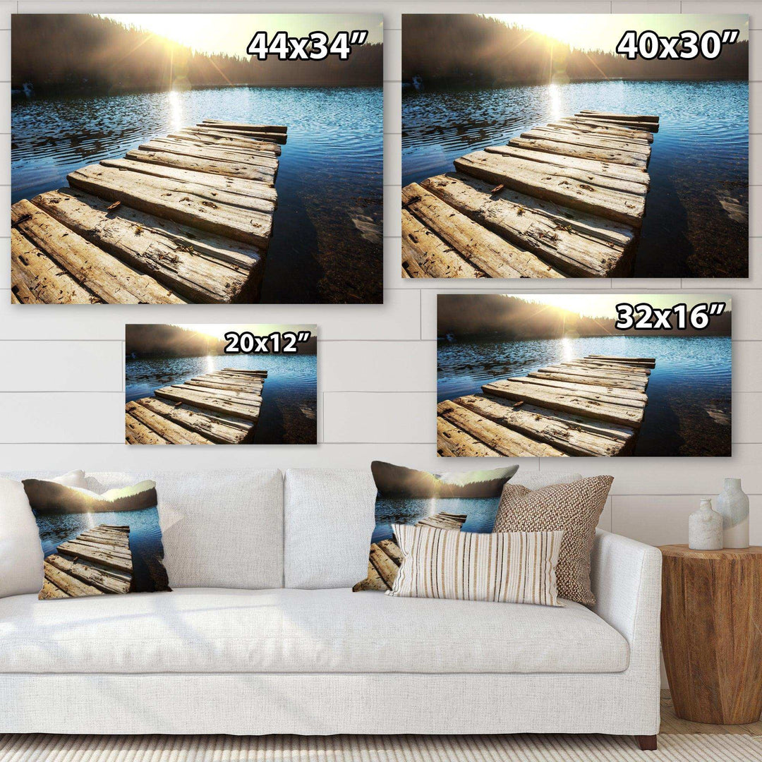 Large Wooden Pier into the Lake