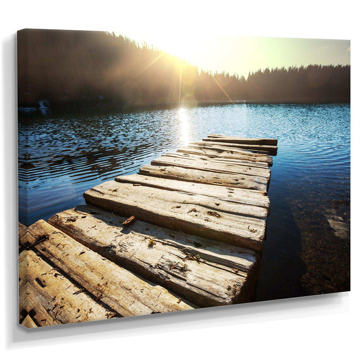 Large Wooden Pier into the Lake