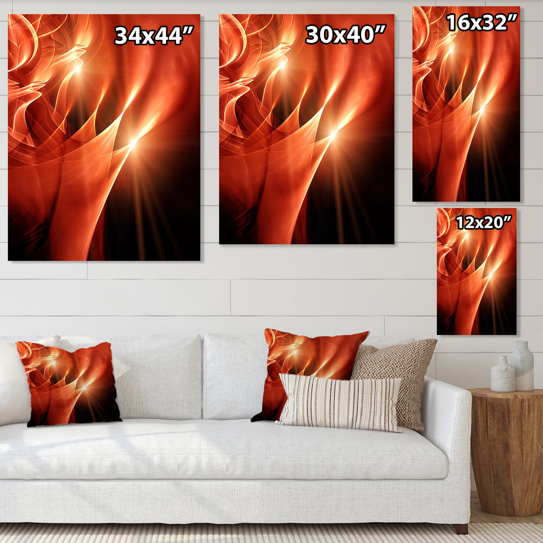 Abstract Warm Brown Fractal Design Framed Print Matte White - 1.5" Width