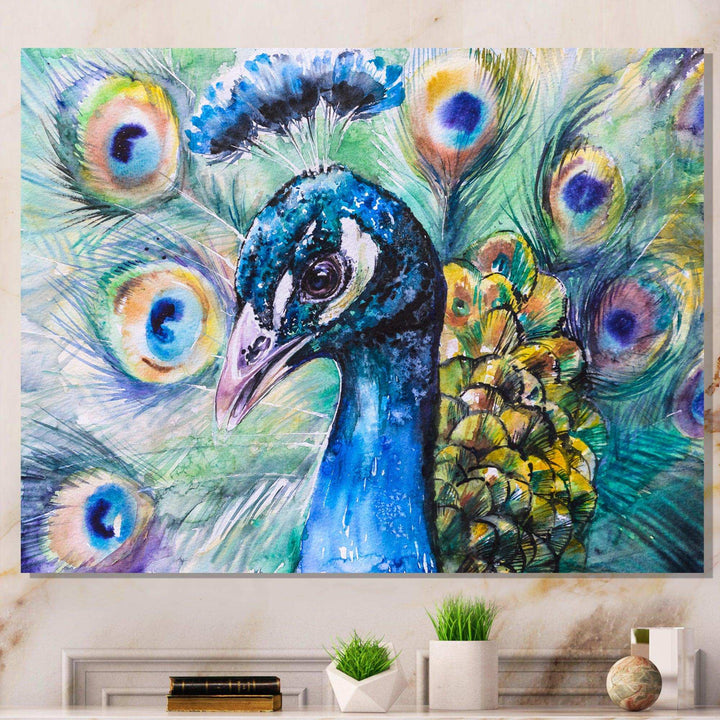 Beautiful Peacock Watercolor