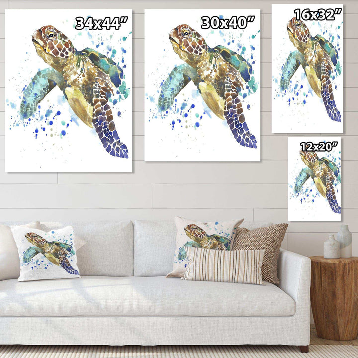 Blue Sea Turtle