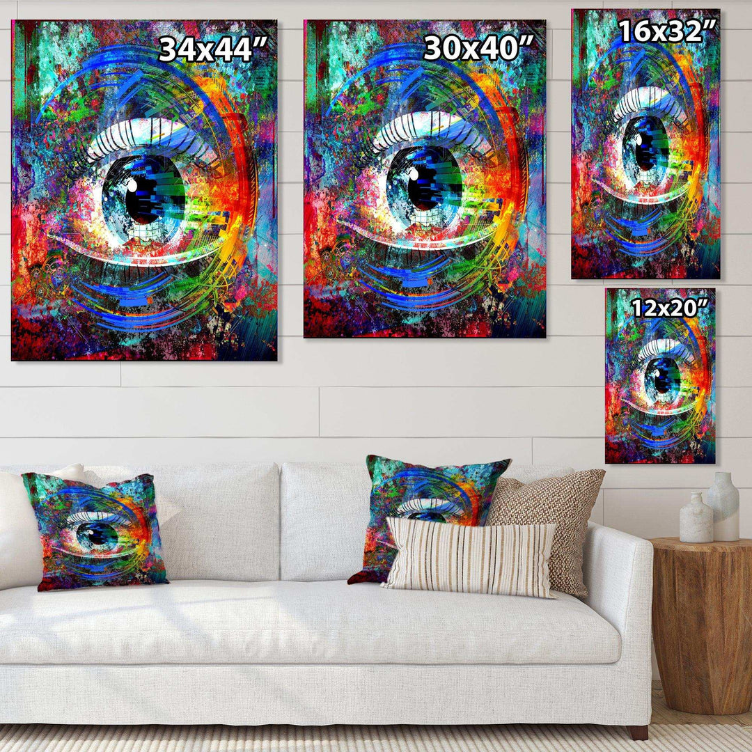 Magic Eye over Abstract Design - Modern Wall Art Prints