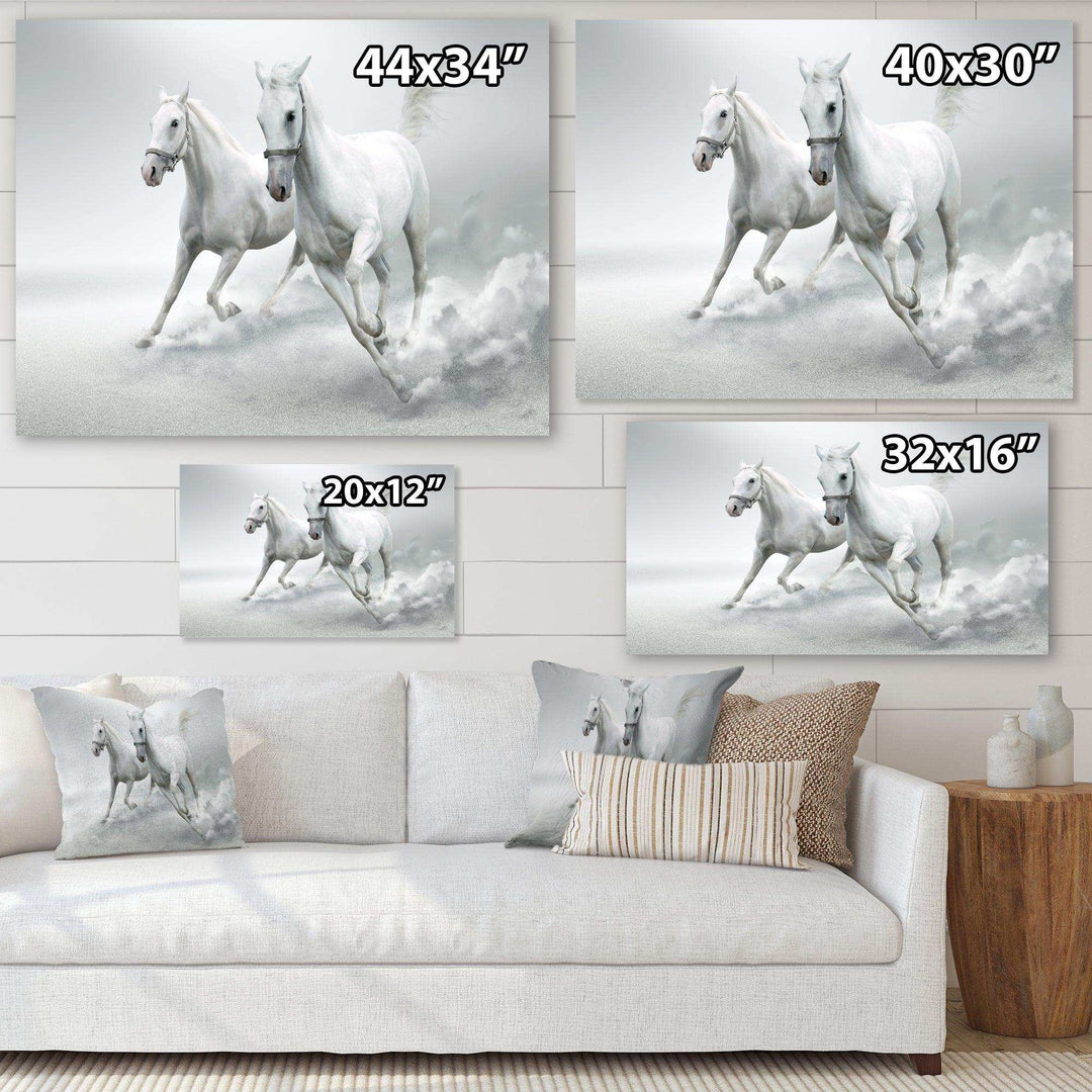 Running White Horses