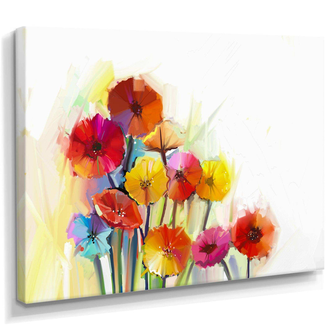 Colorful Gerbera Flowers Watercolor