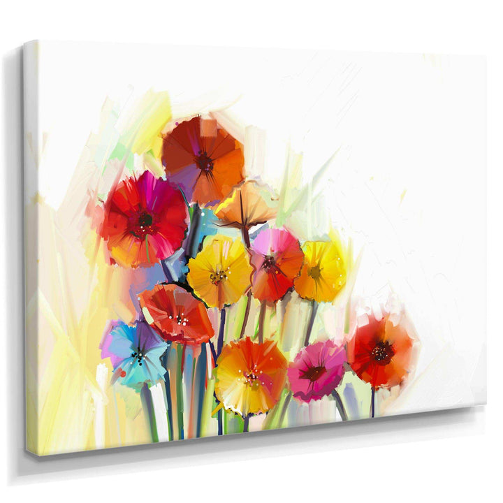 Colorful Gerbera Flowers Watercolor