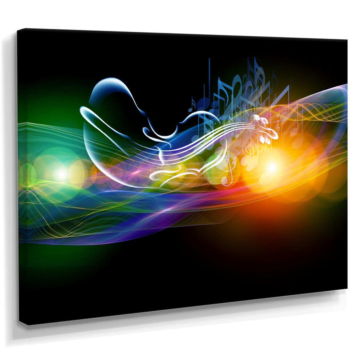 Waves of Music Fractal Design - Modern Living Room Wall Decor