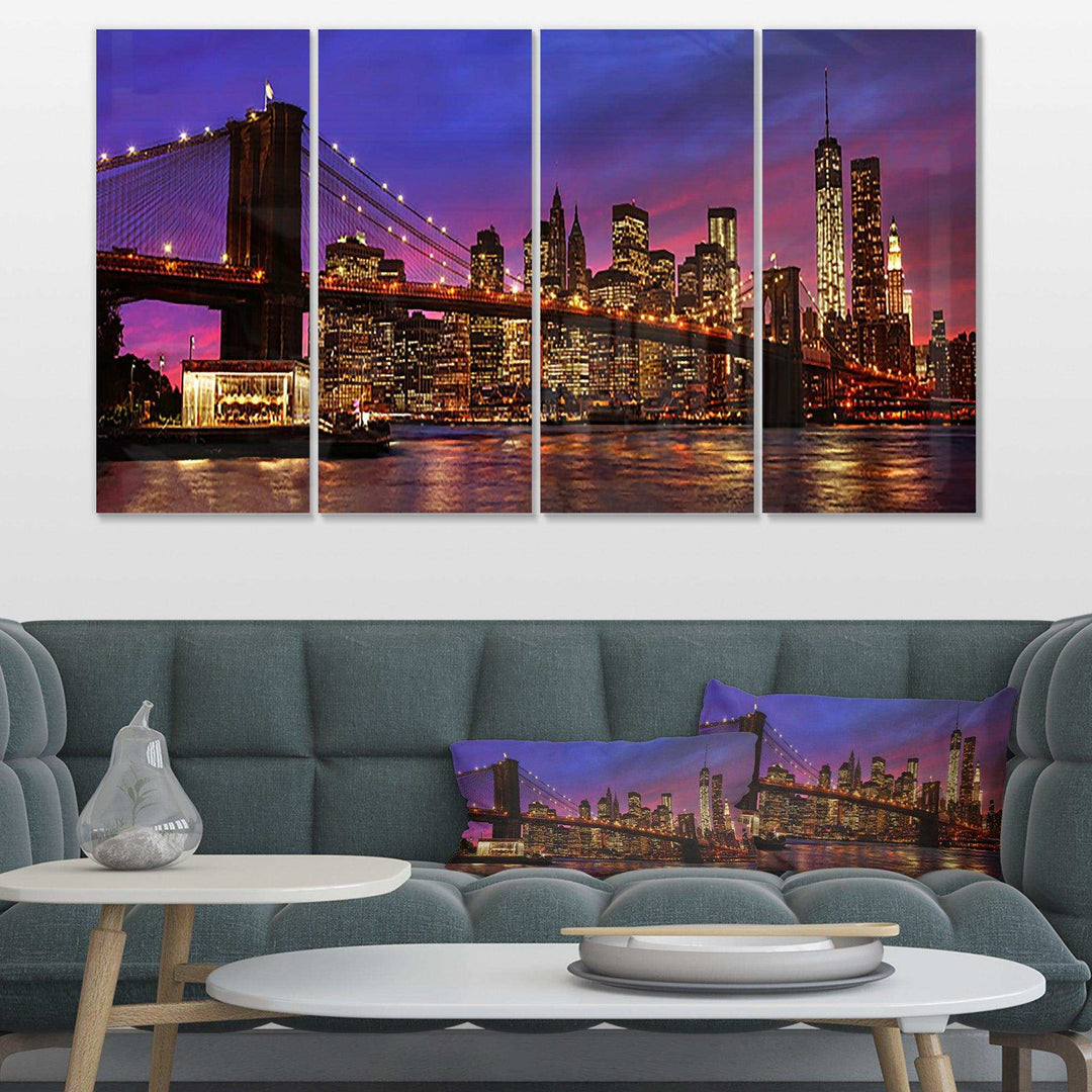 Brooklyn Bridge and Manhattan at Sunset Multi-Panels