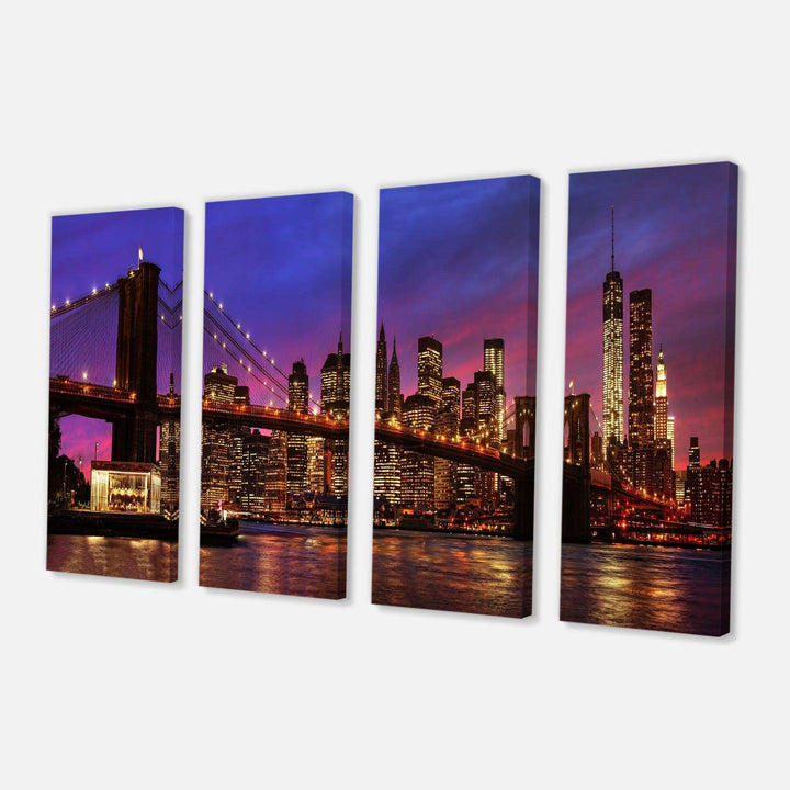 Brooklyn Bridge and Manhattan at Sunset Multi-Panels