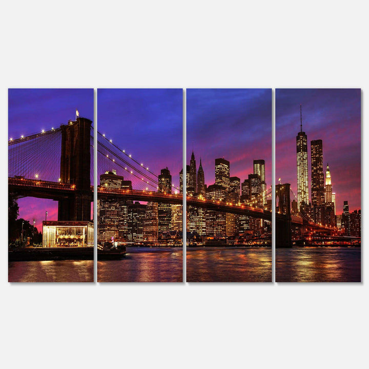 Brooklyn Bridge and Manhattan at Sunset Multi-Panels