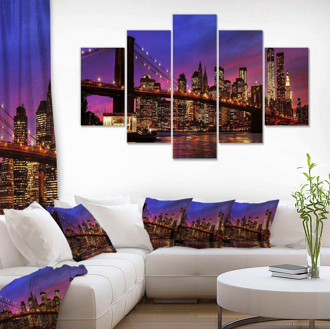 Brooklyn Bridge and Manhattan at Sunset Multi-Panels