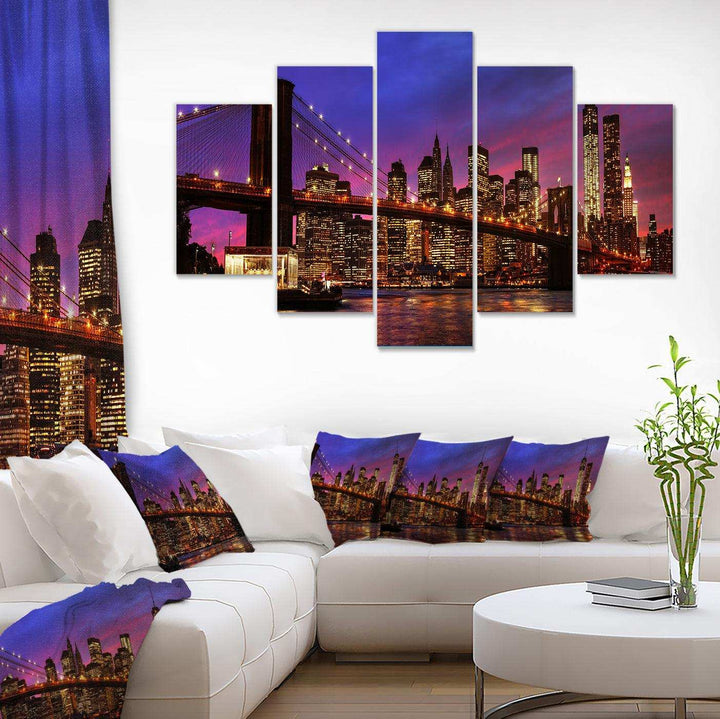 Brooklyn Bridge and Manhattan at Sunset Multi-Panels