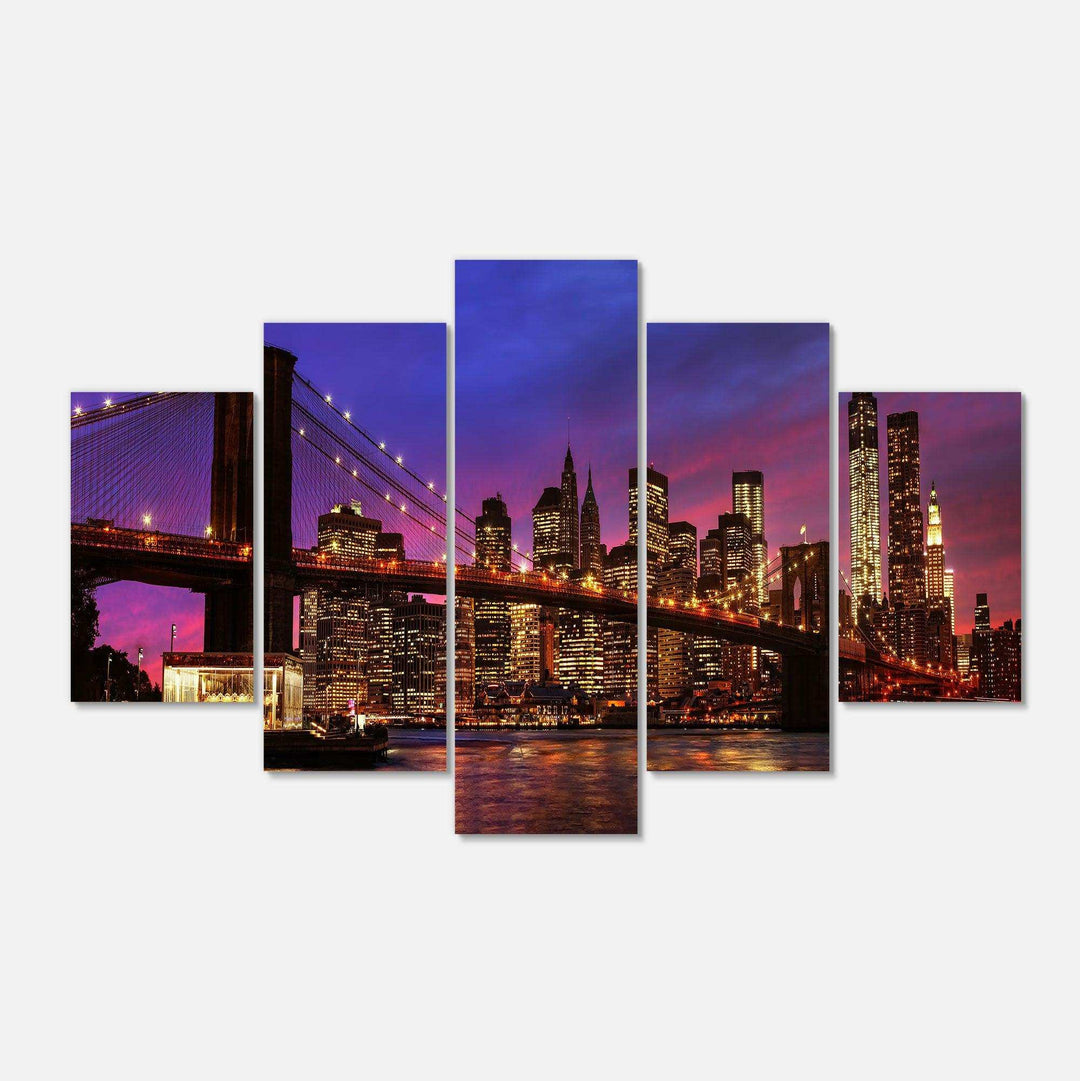 Brooklyn Bridge and Manhattan at Sunset Multi-Panels