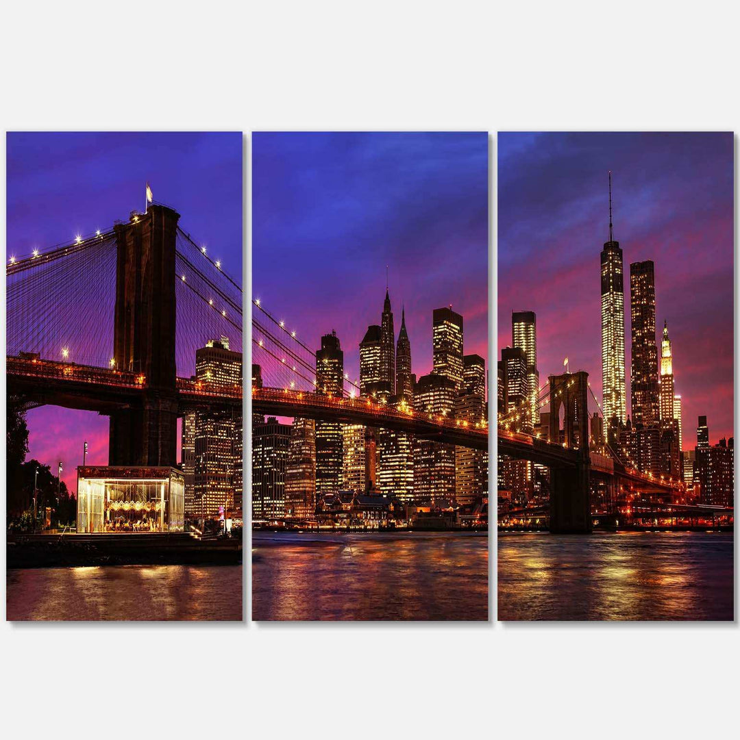 Brooklyn Bridge and Manhattan at Sunset Multi-Panels
