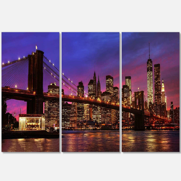 Brooklyn Bridge and Manhattan at Sunset Multi-Panels