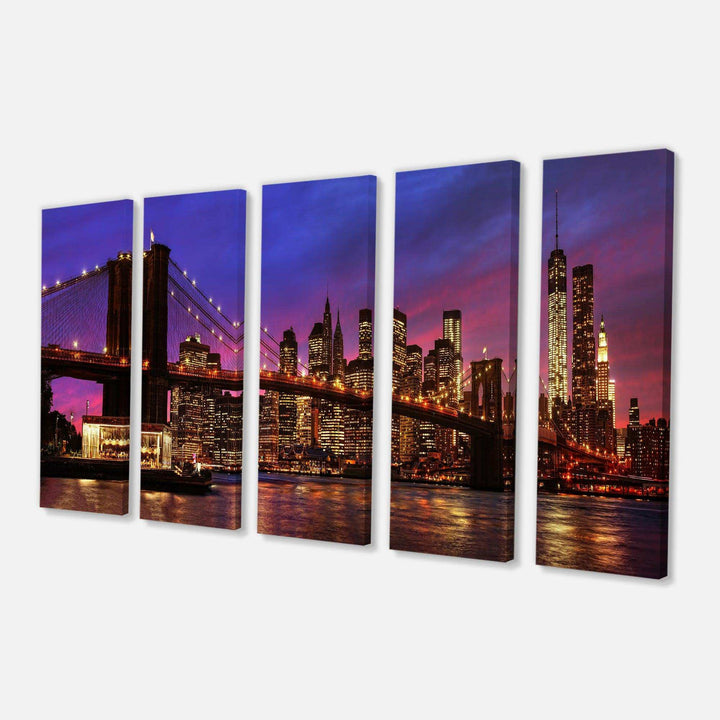 Brooklyn Bridge and Manhattan at Sunset Multi-Panels