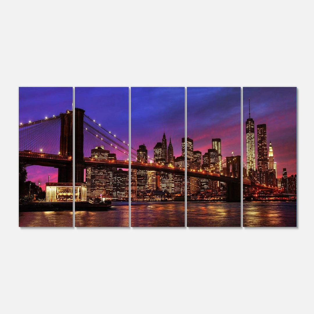 Brooklyn Bridge and Manhattan at Sunset Multi-Panels