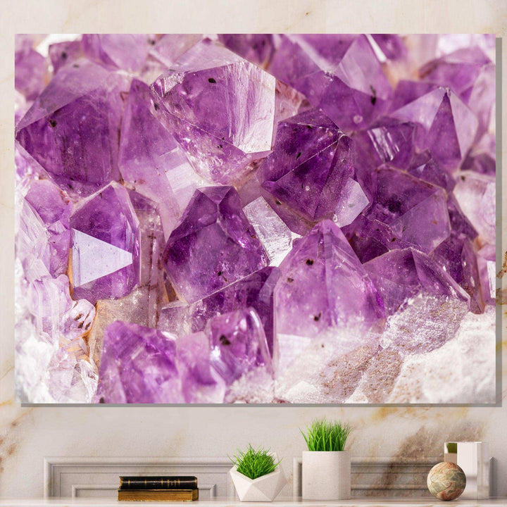 Purple Amethyst Macro - Modern Bedroom Wall Art