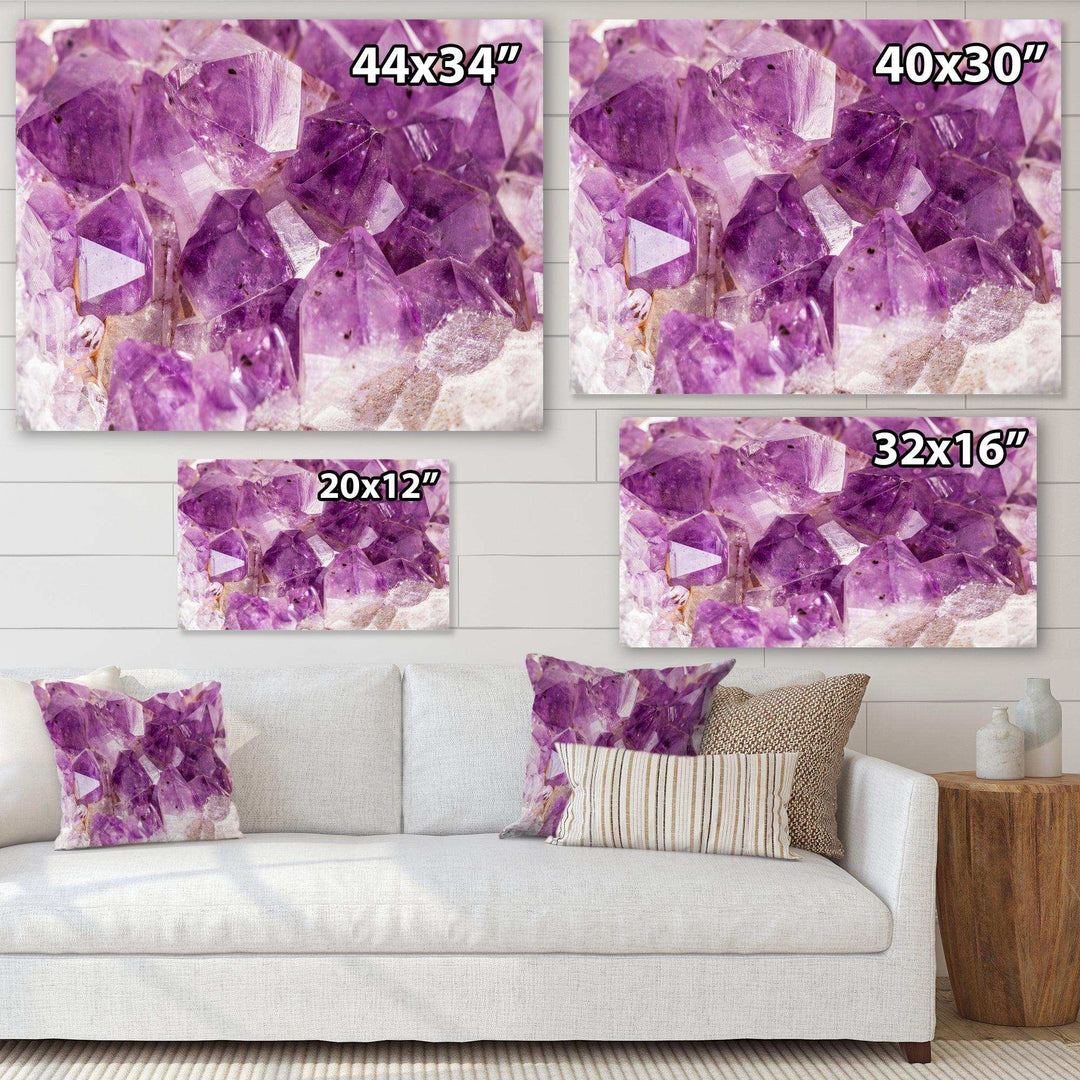 Purple Amethyst Macro - Modern Bedroom Wall Art