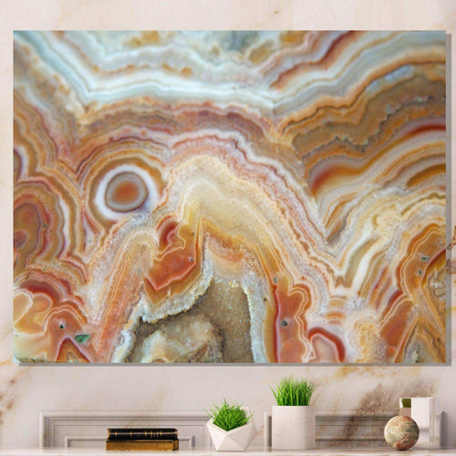Strips and Ovals on Agate - Modern Bedroom Wall Art