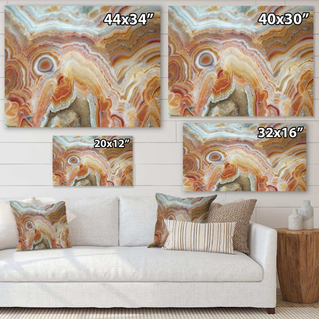 Strips and Ovals on Agate - Modern Bedroom Wall Art