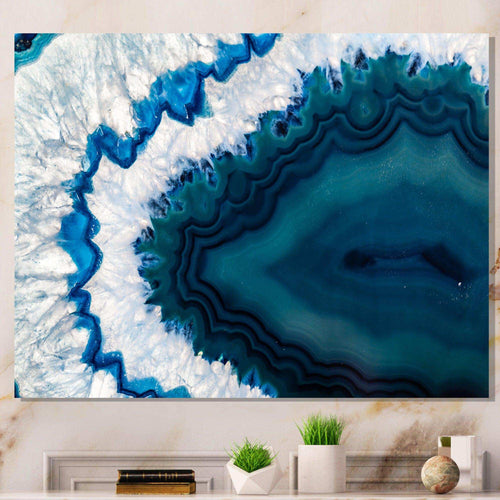 Blue Brazilian Geode - Modern Bedroom Wall Art