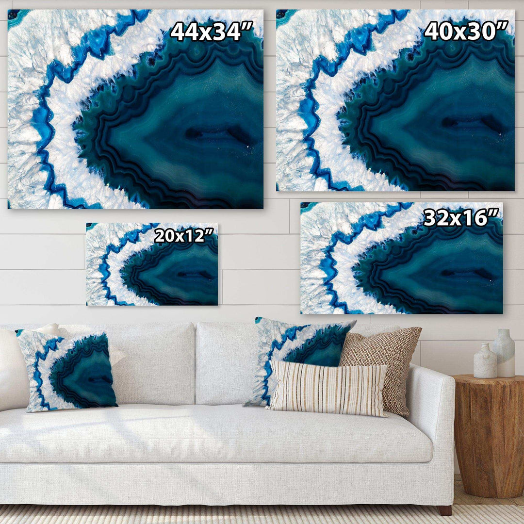 Blue Brazilian Geode - Modern Bedroom Wall Art