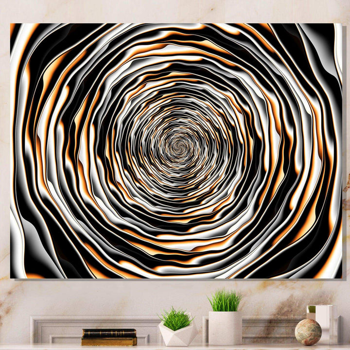 Fractal Rotating Abstract Design - Modern Bedroom Wall Art