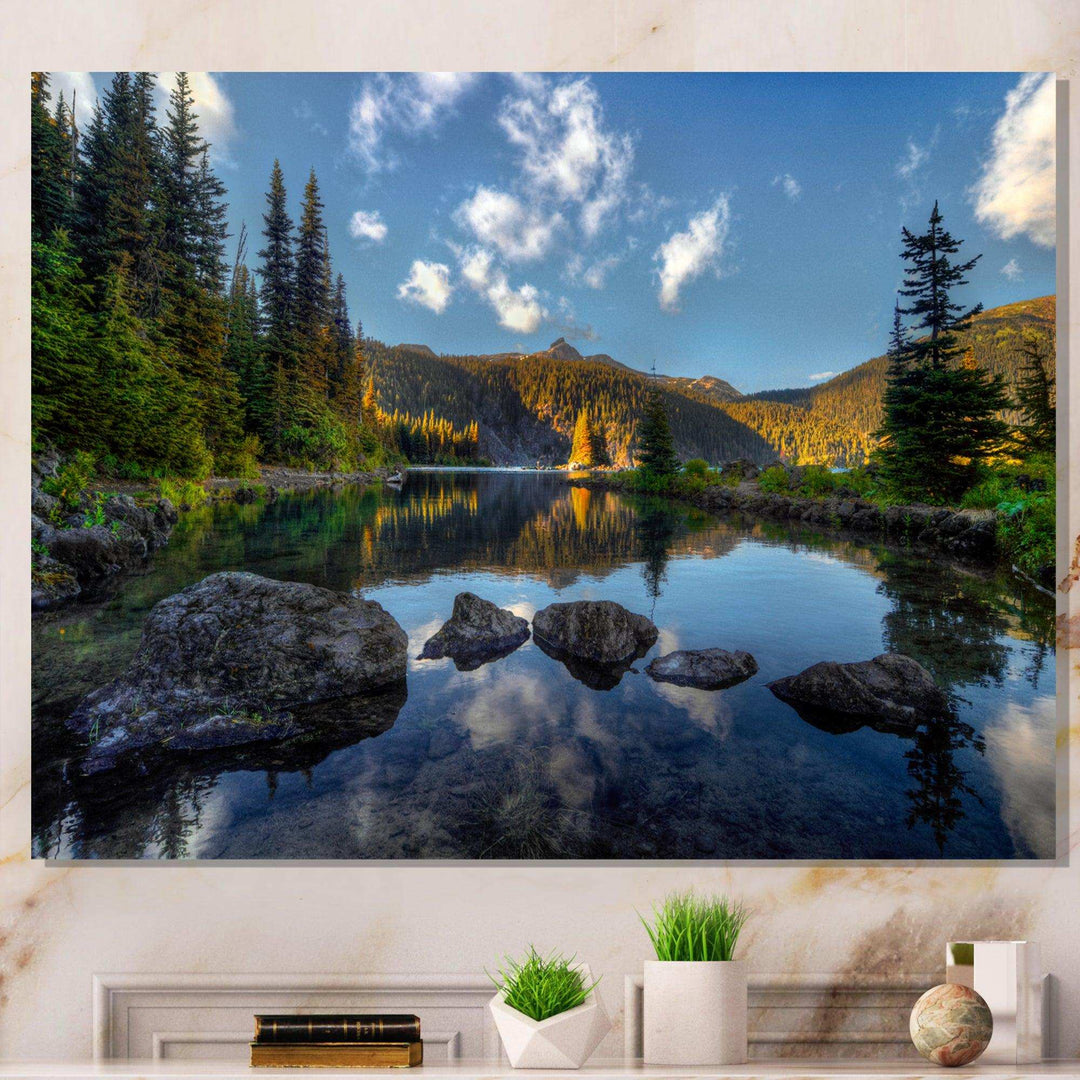 Mountain Lake Surrounded by Trees