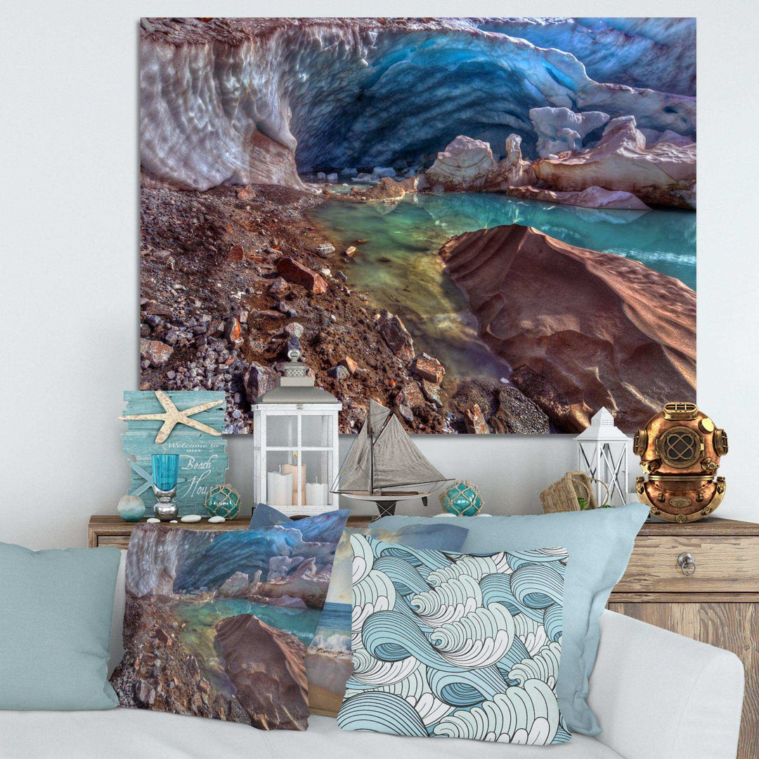 Stylish and Colorful Glacier Cave